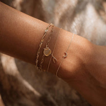 Load image into Gallery viewer, Everyday Little Crescent Moon Bracelet - 14k Yellow Gold