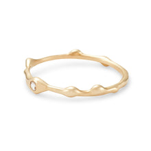 Load image into Gallery viewer, Embrace Branch Stacking Ring - 14k Yellow Gold, White Diamond