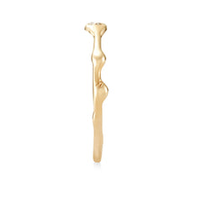Load image into Gallery viewer, Embrace Branch Stacking Ring - 14k Yellow Gold, White Diamond