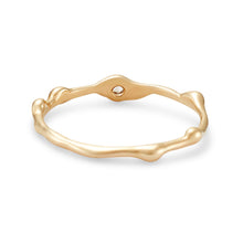Load image into Gallery viewer, Embrace Branch Stacking Ring - 14k Yellow Gold, White Diamond