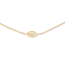 Load image into Gallery viewer, Ayla Evil Eye Bracelet - 14k Yellow Gold, Grey Diamond