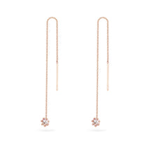Load image into Gallery viewer, Nova Threader Earring - 14k Rose Gold, White Diamond
