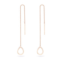 Load image into Gallery viewer, Honey Dipper Dainty Threader Earring - 14k Rose Gold