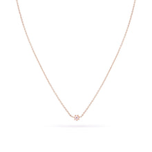 Load image into Gallery viewer, Dainty Diamond Nova Necklace - 14k Rose Gold