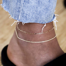 Load image into Gallery viewer, 14k infinite inseparable anklet - 14k Yellow Gold