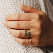 Load image into Gallery viewer, Serendipity blue sapphire Ring - 14k Yellow Gold, Precious Gems