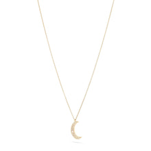 Load image into Gallery viewer, Moonlight Necklace - 14k Yellow Gold, White Diamond