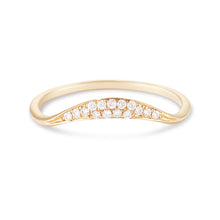 Load image into Gallery viewer, Moonlight Ring - 14k Yellow Gold, White Diamond
