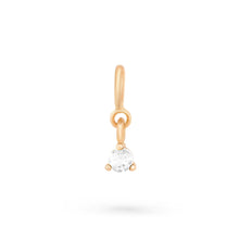 Load image into Gallery viewer, April Birthstone Charm 14k Yellow Gold Diamond