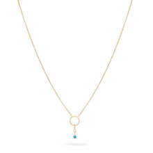 Load image into Gallery viewer, Serendipity December Birthstone Charm - 14k Yellow Gold, Turquoise