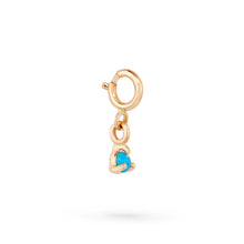Load image into Gallery viewer, Serendipity December Birthstone Charm - 14k Yellow Gold, Turquoise