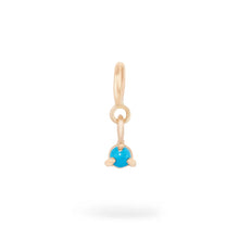 Load image into Gallery viewer, Serendipity December Birthstone Charm - 14k Yellow Gold, Turquoise