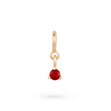 Load image into Gallery viewer, Serendipity January Birthstone Charm - 14k Yellow Gold, Garnet