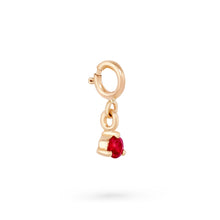 Load image into Gallery viewer, Serendipity July Birthstone Charm - 14k Yellow Gold, Ruby