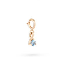 Load image into Gallery viewer, Serendipity March Birthstone Charm - 14k Yellow Gold, Aquamarine