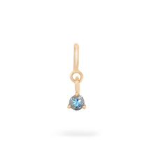 Load image into Gallery viewer, Serendipity March Birthstone Charm - 14k Yellow Gold, Aquamarine