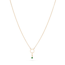 Load image into Gallery viewer, Serendipity May Birthstone Charm - 14k Yellow Gold, Emerald