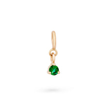 Load image into Gallery viewer, Serendipity May Birthstone Charm - 14k Yellow Gold, Emerald