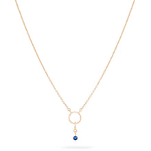 Load image into Gallery viewer, Serendipity September Birthstone Charm - 14k Yellow Gold, Sapphire