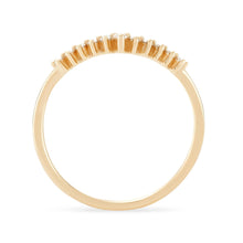 Load image into Gallery viewer, Sunbeam Ring - 14k Yellow Gold, White Diamond