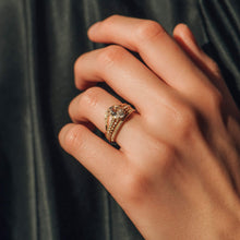 Load image into Gallery viewer, Mon Coeur, Mon Âme - 14k Yellow Gold, White Sapphire, White Diamond
