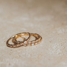 Load image into Gallery viewer, The Moirai Ring - 14k Yellow Gold, White Diamond