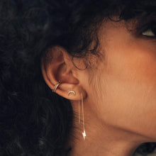 Load image into Gallery viewer, MOONLIGHT CRESCENT EARRING - 14K YELLOW GOLD