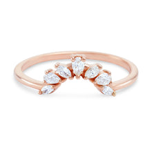 Load image into Gallery viewer, Rose Gold Ablaze Band - 14k Rose Gold, White Diamond