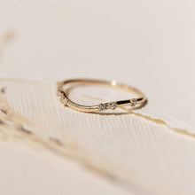 Load image into Gallery viewer, Alate Ring - 14k Yellow Gold, White Diamond
