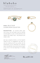 Load image into Gallery viewer, Belle Fleur One Of A Kind - 14K Yellow Gold, Bi-Colour Mint and Amber Round Sapphire Ring