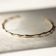 Load image into Gallery viewer, Embrace Branch Bracelet Cuff - 14k Yellow Gold, White Diamond