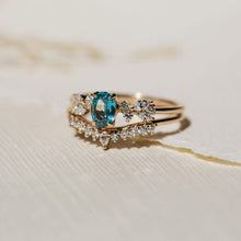 Load image into Gallery viewer, Budding Moon One Of A Kind - 14K Yellow Gold, Light Cerulean Blue Sapphire Ring