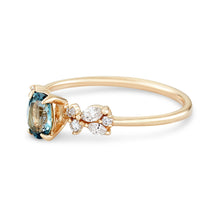 Load image into Gallery viewer, Budding Moon One Of A Kind - 14K Yellow Gold, Light Cerulean Blue Sapphire Ring