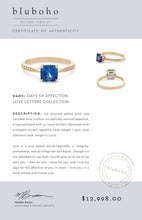Load image into Gallery viewer, Days of Affection One of a Kind - 14k Yellow Gold, Cerulean Blue Artist Cut Sapphire Ring