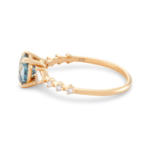 Load image into Gallery viewer, Eternal Harmony One of a Kind - 14k Yellow Gold, Seafoam Green Artist Cut Sapphire Ring
