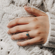 Load image into Gallery viewer, Eternal Harmony One of a Kind - 14k Yellow Gold, Seafoam Green Artist Cut Sapphire Ring
