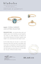 Load image into Gallery viewer, Eternal Harmony One of a Kind - 14k Yellow Gold, Seafoam Green Artist Cut Sapphire Ring