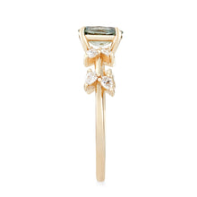 Load image into Gallery viewer, Flourishing Love One Of A Kind - 14K Yellow Gold, Bi-Colour Mint and Amber Sapphire Ring