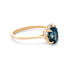 Load image into Gallery viewer, Honour Together One of a Kind - 14k Yellow Gold, Royal Blue Artist Cut Sapphire Ring