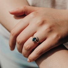 Load image into Gallery viewer, Honour Together One of a Kind - 14k Yellow Gold, Royal Blue Artist Cut Sapphire Ring