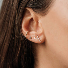 Load image into Gallery viewer, Everyday Little Lightning Bolt Earring - 14k Rose Gold
