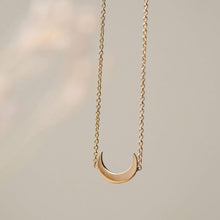 Load image into Gallery viewer, Everyday Little Crescent Moon Necklace - 14k Rose Gold