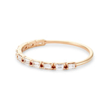 Load image into Gallery viewer, The Moirai Ring - 14k Yellow Gold, White Diamond