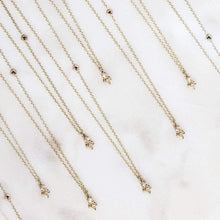 Load image into Gallery viewer, Honey Bee Necklace - 14k Yellow Gold, White Diamond