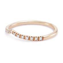 Load image into Gallery viewer, 14k Peak Eternity Band - 14 Rose Gold, White Diamond