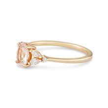 Load image into Gallery viewer, Petite Rose One Of A Kind Ring - 14K Yellow Gold, Icy Pink Sapphire Ring