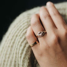 Load image into Gallery viewer, Petite Rose One Of A Kind Ring - 14K Yellow Gold, Icy Pink Sapphire Ring