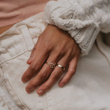 Load image into Gallery viewer, Wave Eternity Ring - 14k Yellow Gold, White Diamond