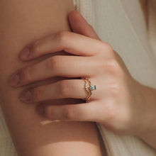 Load image into Gallery viewer, Ara One Of A Kind - 14k Yellow Gold, Sky Blue Sapphire Ring