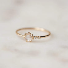 Load image into Gallery viewer, Supernova Ring - 14k Yellow Gold, White Diamond